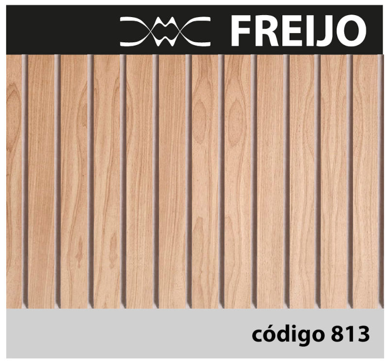Revestimiento alistonado en MDF Freijo