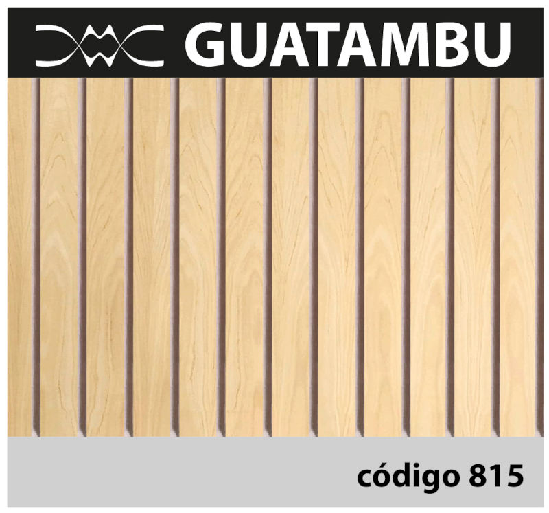 Revestimiento alistonado en MDF Guatambu