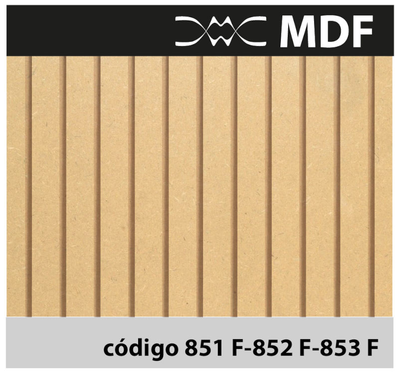 Revestimiento alistonado en particulas de madera MDF